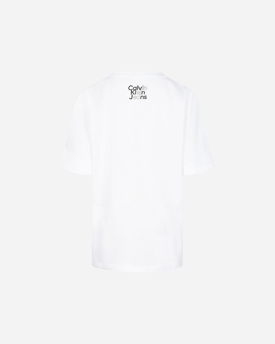  T-Shirt CALVIN KLEIN JEANS MAXI LOGO JR S4131531|BRIGHT WHI|10 scatto 1